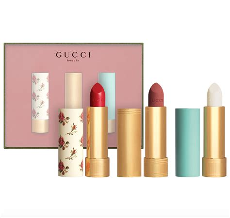 gucci rouge à lèvres voile + balm lip gift set|Gucci lip set.